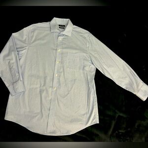 Ralph Lauren Black Label Light blue/White gingham Dress Shirt•Size 16.5”/32-33”
